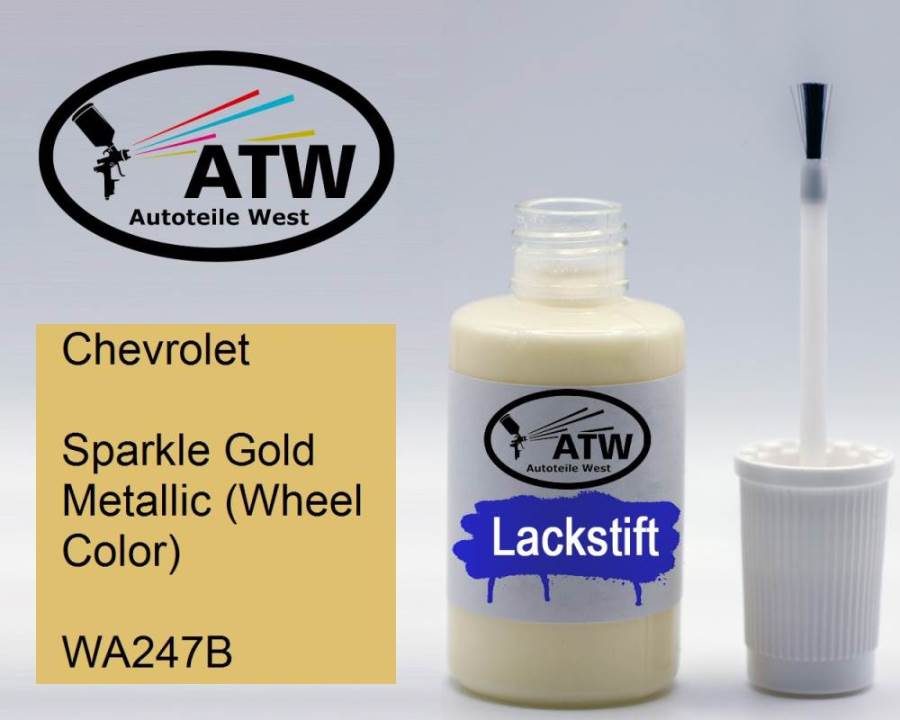 Chevrolet, Sparkle Gold Metallic (Wheel Color), WA247B: 20ml Lackstift, von ATW Autoteile West.